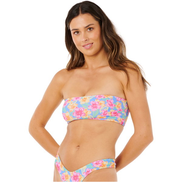 2026 Rip Curl Womens Malibu Cove Revo Bandeau 0X4WSW - Blue